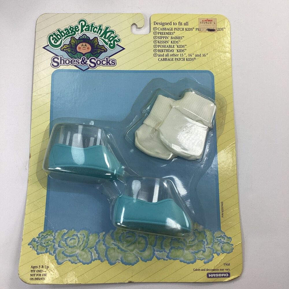 Vtg Cabbage Patch Kids Shoes Socks New Sealed Preemies-16" Doll 1991 Authentic